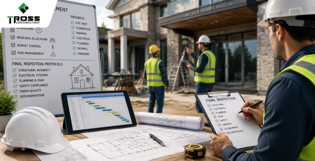 Project management and final inspection protocols
